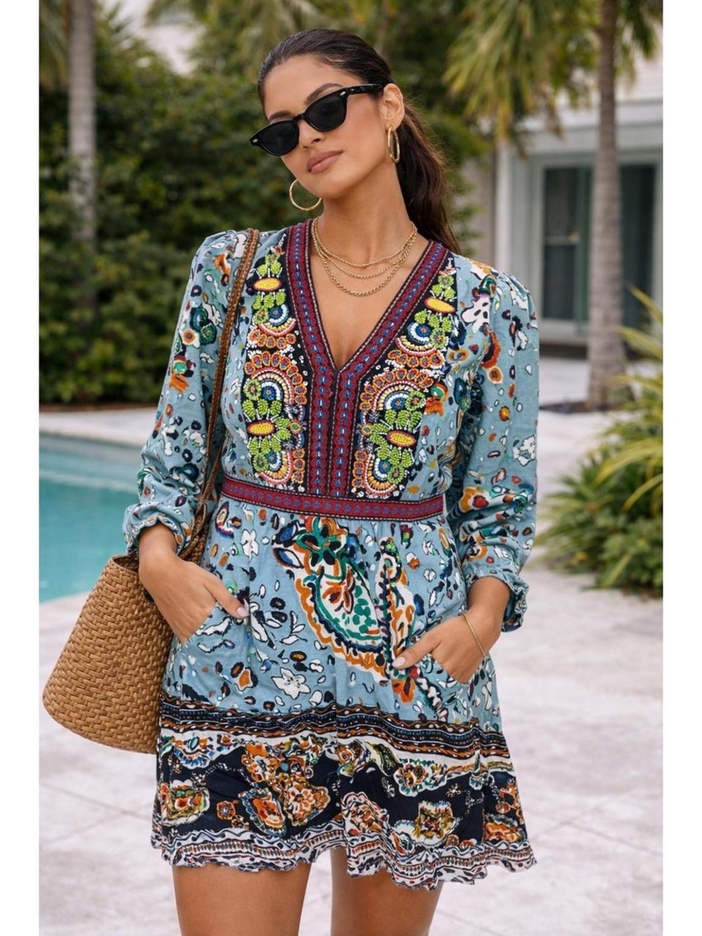 Akemi +Kin Anthropologie Beaded Dress - Picture 5 of 6
